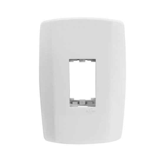 Imagem de Espelho Placa 4x2 com Suporte para 1 Módulo Vertical Linha Slim Ilumi -  (Ref.: 82060)