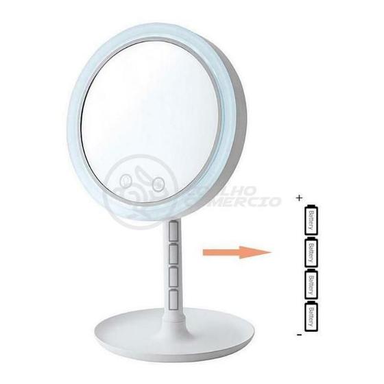 Imagem de Espelho Portátil Maquiagem Luz Led Ring Light Ventilador