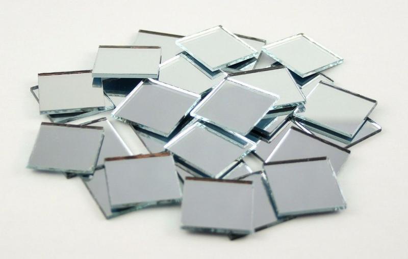Imagem de Espelho quadrado pastilhas 2,5x2,5 para artesanato 100 peças!!!
