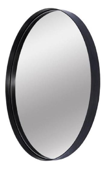 Imagem de Espelho Redondo 60 Cm Preto Para Salão De Beleza
