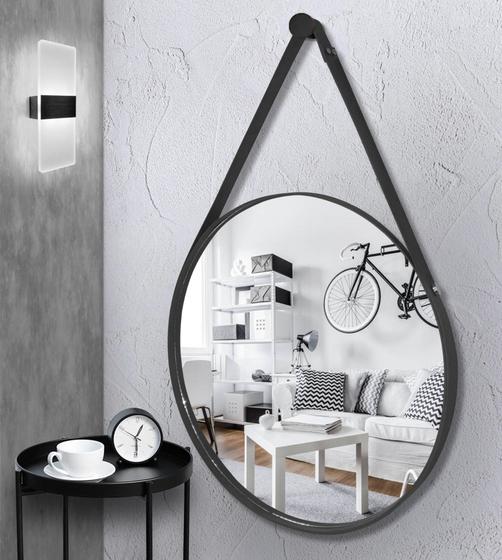 Imagem de Espelho Redondo Decorativo Com Alça 50 Cm
