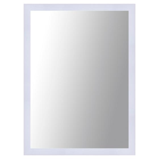 Imagem de Espelho Retangular com Moldura de Madeira Maciça 80cmx60cm Decore Pronto