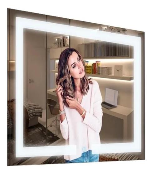 Imagem de Espelho Retangular Horizontal Touch Led 3 Cores - Reduna