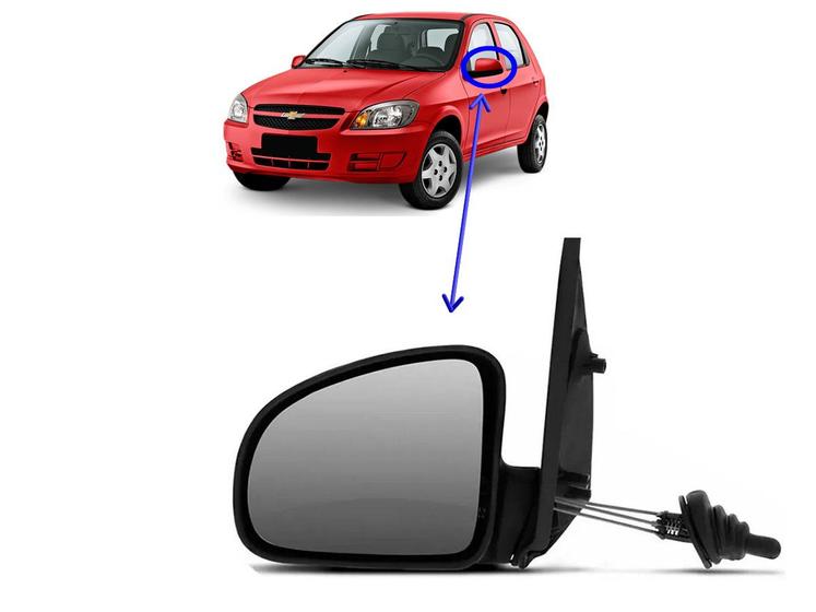 Imagem de ESPELHO RETROVISOR CELTA 00 a 06 Controle Interno Passageiro RX2229