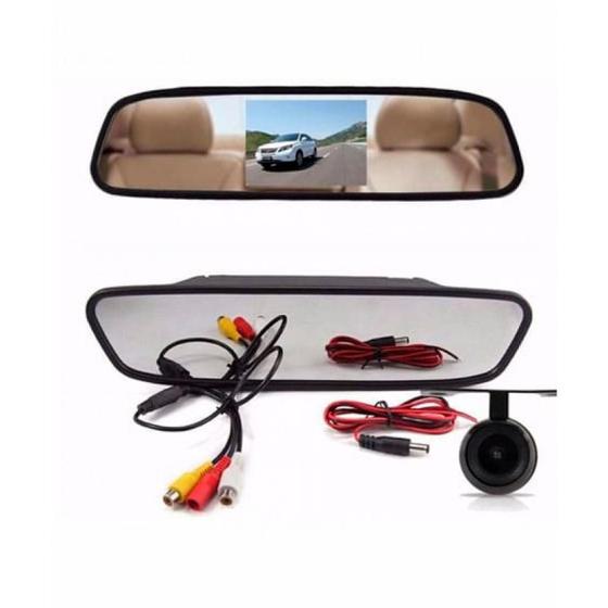 Imagem de Espelho Retrovisor Central Tela 4.3 + Camera Fiat Toro