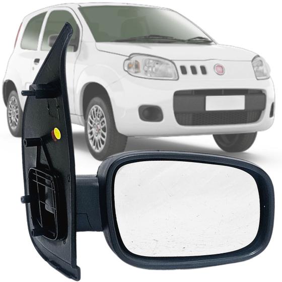 Imagem de Espelho Retrovisor Direito Passageiro Novo Uno Vivace Evo Sporting 2010 2011 2012 2013 2014 2015 2016 2017 2018 2019 2020 Manual Sem Controle 4 Portas