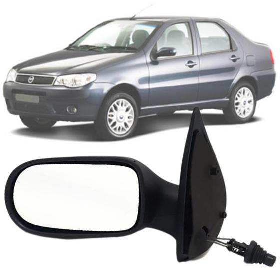 Imagem de Espelho Retrovisor Esquerdo Lado Motorista Condutor Fiat Siena Palio Palio Weekend 2004 2005 2006 2007 4 Portas