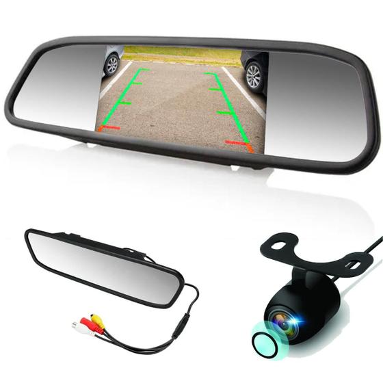 Espelho Retrovisor Lcd Tela Estacionamento Camera Re Universal Menor preço em Espelho Retrovisor Lcd Tela Estacionamento Camera Re Universal
