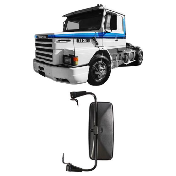Imagem de Espelho retrovisor plano completo bipartido caminhão sc 112 / 113 l/e