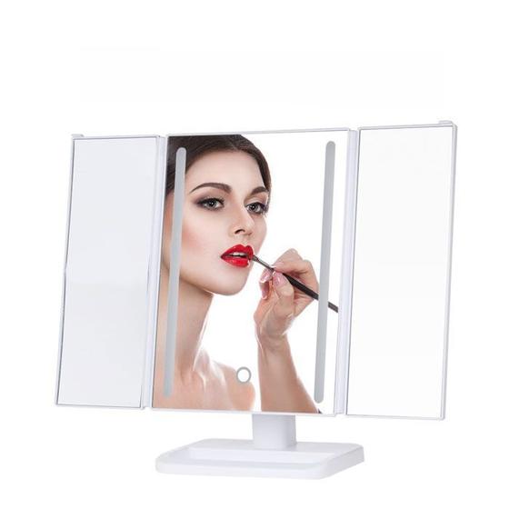 Imagem de Espelho Trifold com 24LED e Touch Gbmax DC104 Branco