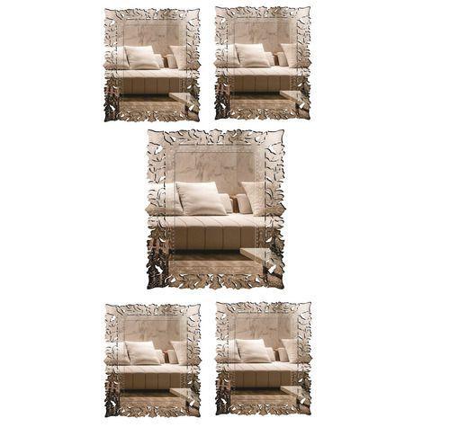 Imagem de Espelho Veneziano Decorativo Sala 38125 Kit 5 Pçs