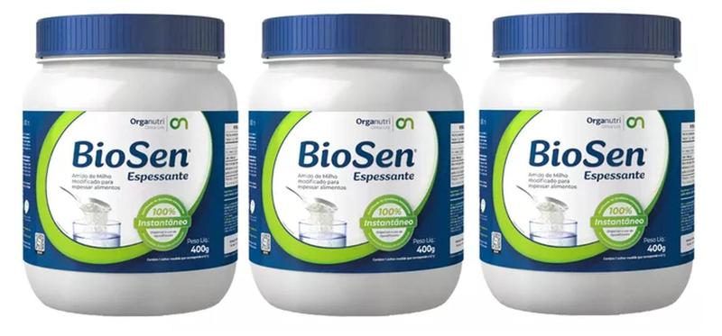 Imagem de Espessante Suplemento Alimentar Biosen - kit Com 3 potes de 400gr