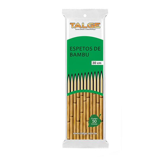 Imagem de Espetinho Vareta Espeto Palito Bambu Churrasco 30cm 500 Uni