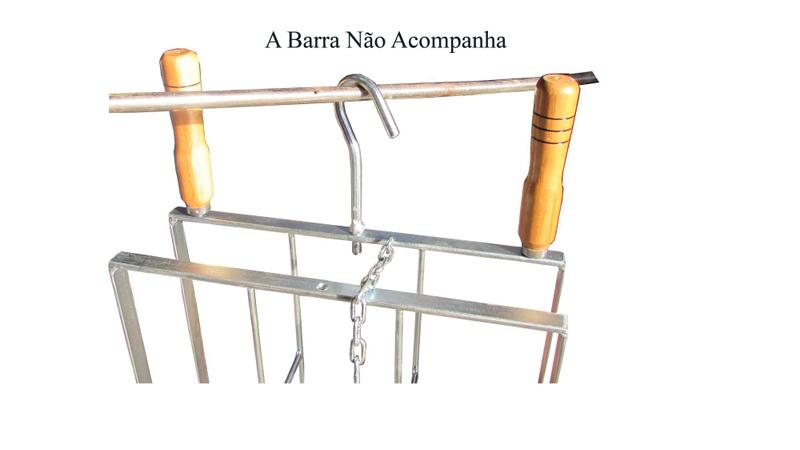 Espeto Costela fogo de chão galvanizado com base giratória e gancho pendural para tambor Menor preço em Espeto Costela fogo de chão galvanizado com base giratória e gancho pendural para tambor