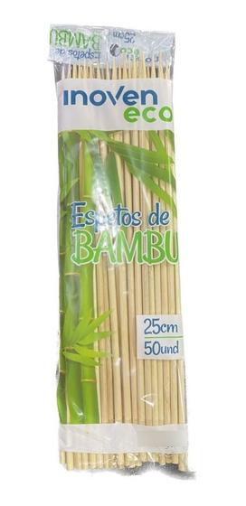 Imagem de Espeto De Bambu 25cm Para Churrasco 100unid 