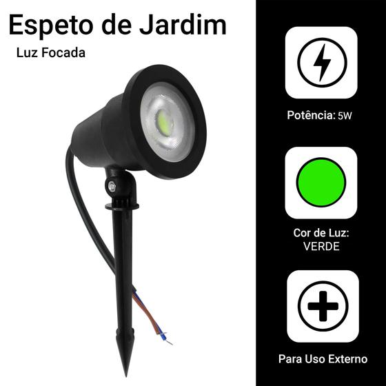 Imagem de Espeto De Jardim LED SMD 5W Cor Verde Luz Forte