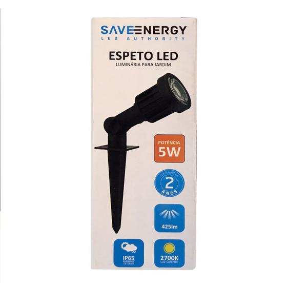 Imagem de Espeto de Jardim Preto 5W 2700K IP65 Bivolt - Save Energy - SE-325.1799