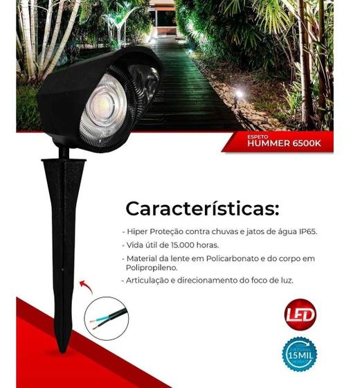 Imagem de Espeto Jardim Luminaria Led 5w Branco Frio 6500k Ip65 Avant