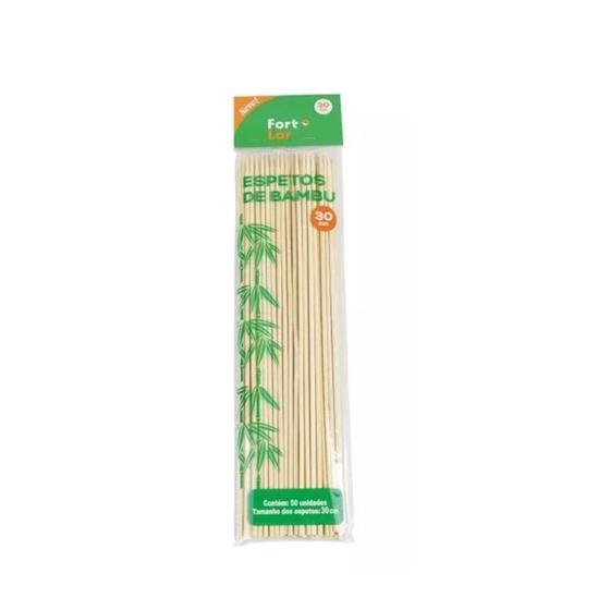 Imagem de Espetos De Bambu Para Churrasco Petisco 25 cm 2000 Unidades - FortLar