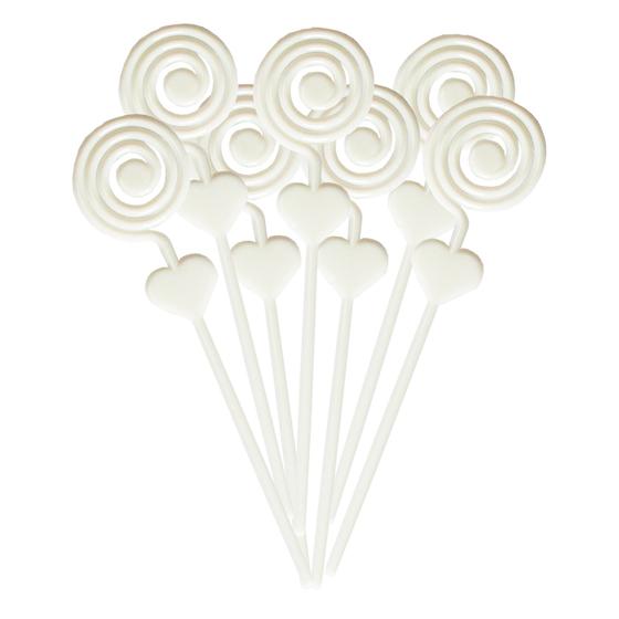 Imagem de Espiral Plástico Lembrancinha Porta Recado Branco 100 Peças