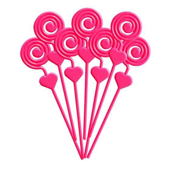 Imagem de Espiral Plástico Lembrancinha Porta Recado Pink 100 Unidades
