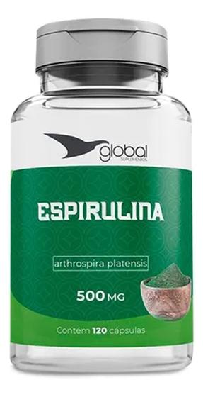 Imagem de Espirulina 500mg 120 Cápsulas Global Suplementos