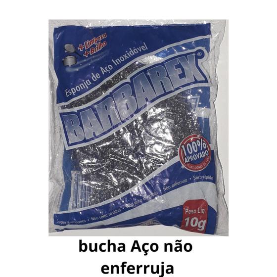 Imagem de Esponja Barbarex De Aço Inox Não Enferruja