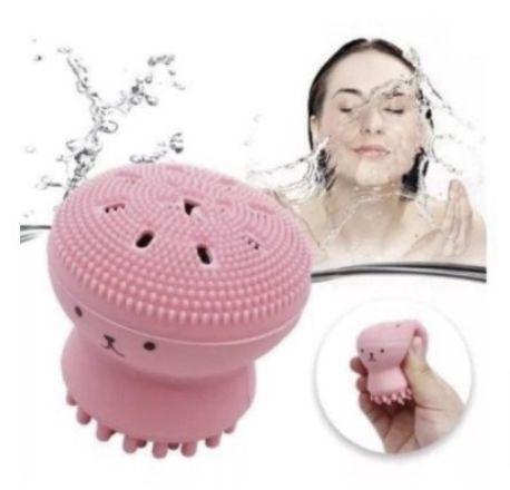 Imagem de Esponja de Limpeza Facial Rosto Polvo Escova Esfoliante Massageador Banho Limpeza de Pele