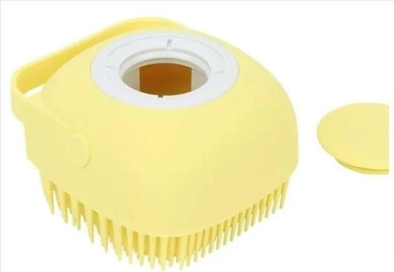 Imagem de Esponja De Silicone Para Banho Massageador Dispenser Shampoo