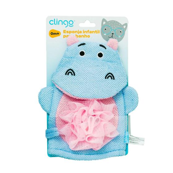 Imagem de Esponja Infantil Para Banho Hipopótamo - Clingo