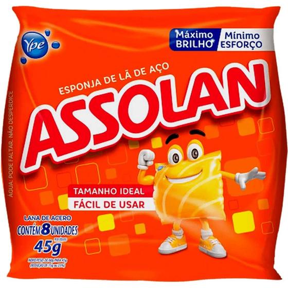 Imagem de Esponja la de aco assolan 45g 8un