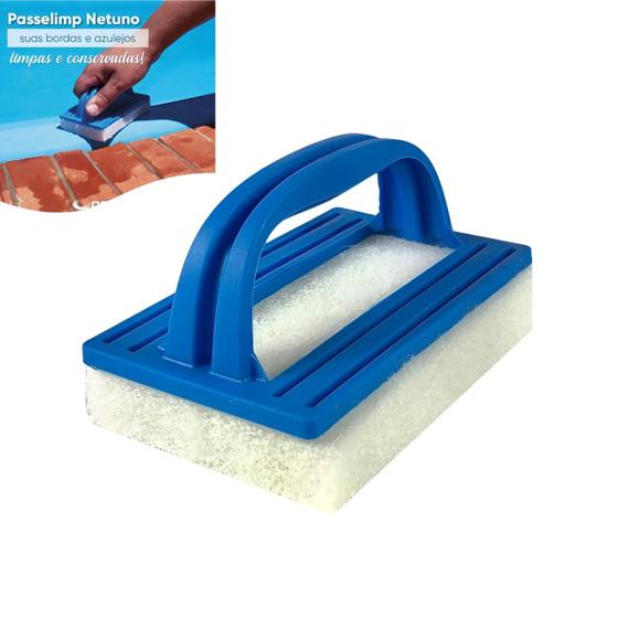 Imagem de Esponja Limpa Borda De Piscina Com Cabo Pegador Passe Limp - 0758 Netuno