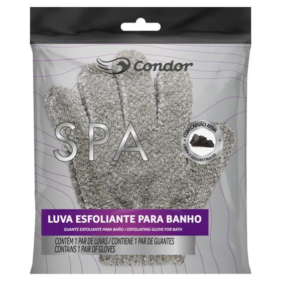 Imagem de Esponja Luva Esfoliante com Carvão Ativado Condor Spa