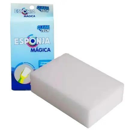 Imagem de Esponja Magica Clean Tech 3Uni Para Limpeza Pesada 10x7x3cm