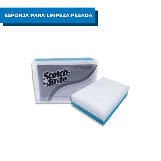 Imagem de Esponja Magica Scotch-Brite 3M Bucha Para Limpeza Pesada Tira Mancha De Parede Riscos Caneta Limpa Sujeira