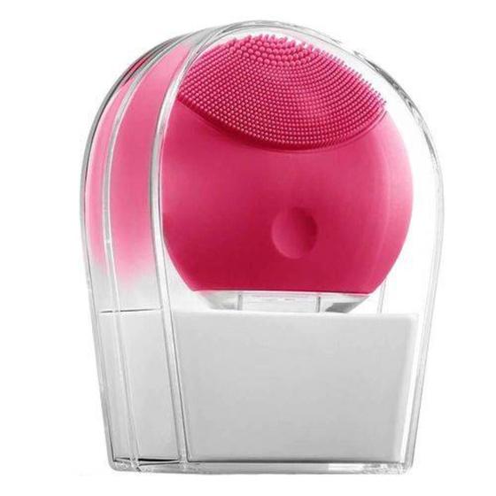 Imagem de Esponja Massageadora Para Limpeza Facial Eletrica E Massageador - Pink