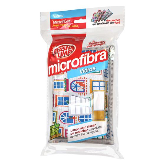Esponja Microfibra Limpa Vidros Antirisco Flash Limp Menor preço em Esponja Microfibra Limpa Vidros Antirisco Flash Limp