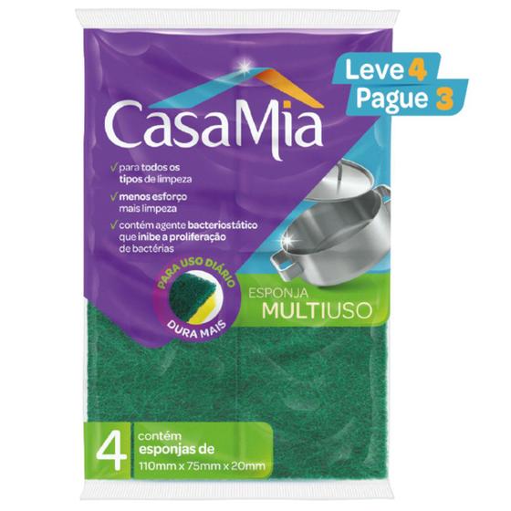 Imagem de Esponja Multiuso 4 unidades - Casa Mia