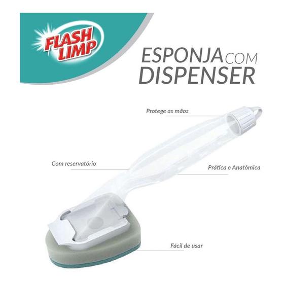 Imagem de Esponja Para Lavar Louças Com Dispenser Esp7641 Flash Limp