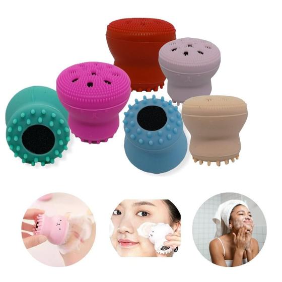 Imagem de Esponja Polvo Para Limpeza Facial Multifuncional Em Silicone