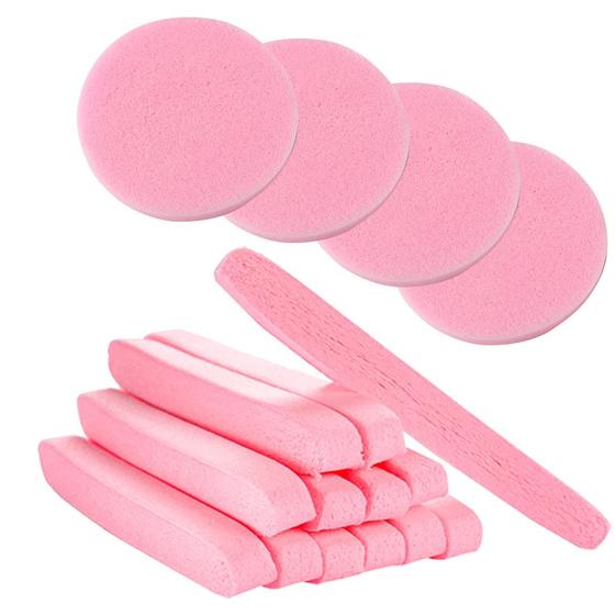 Imagem de Esponjas faciais Tegelrying comprimidas 360 unidades PVA rosa