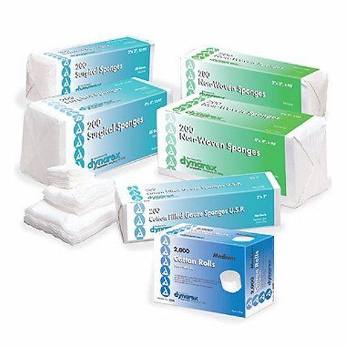 Imagem de Esponjas Não Tecidas Dynarex (2x2 Polegadas) - Pacote com 200 Unidades (4 Pacotes)