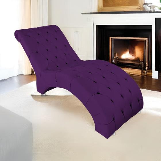 Imagem de Espreguiçadeira Relaxante para Descanso P02 Suede - ADJ Decor