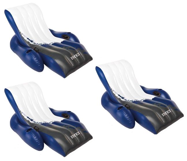 Espreguiçadeiras reclináveis flutuantes Intex com porta-copos (pacote com 3) Menor preço em Espreguiçadeiras reclináveis flutuantes Intex com porta-copos (pacote com 3)