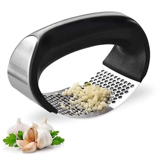 Imagem de Espremedor Amassador Triturador De Alho Inox Manual Cozinha Garlic Press