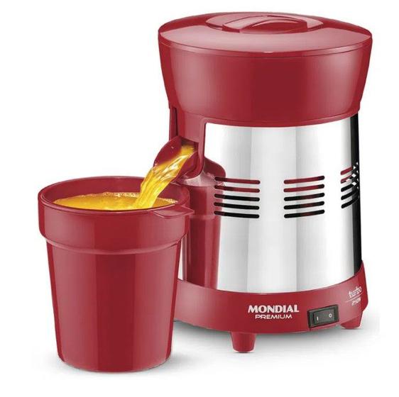 Imagem de Espremedor de Frutas 1,25L Inox/Vermelho Turbo RED 250W E-24 Bivolt - Mondial