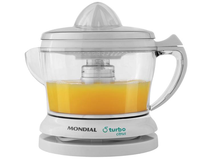 Espremedor de Frutas Mondial Turbo Citrus E-01 Elétrico 25W Branco Menor preço em Espremedor de Frutas Mondial Turbo Citrus E-01 Elétrico 25W Branco
