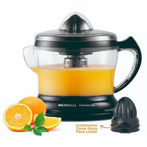 Imagem de Espremedor De Suco Laranja Limão Mondial Premium Preto 127v