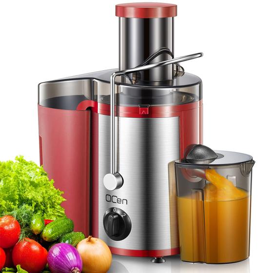 Imagem de Espremedor de Suco QCen 500W - Extrator Centrífugo com Boca Larga de 3 Polegadas