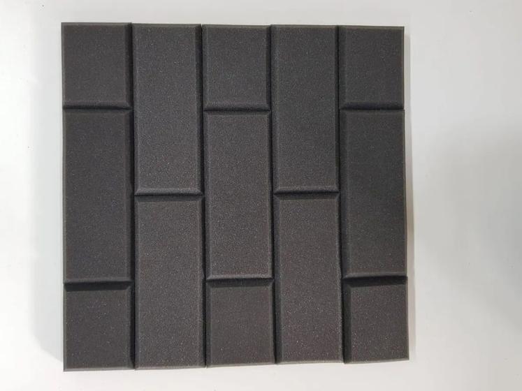 Imagem de Espuma Acústica Tijolo Brick50cmx50cmx3,5cm Cinza Antichamas